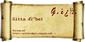 Gitta Ábel névjegykártya