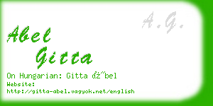abel gitta business card